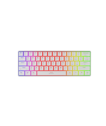 Genesis THOR 660 G2 RBG Mechanical Gaming Keyboard, Gateron Brown Switch,US Layout, Wireless, White | Genesis