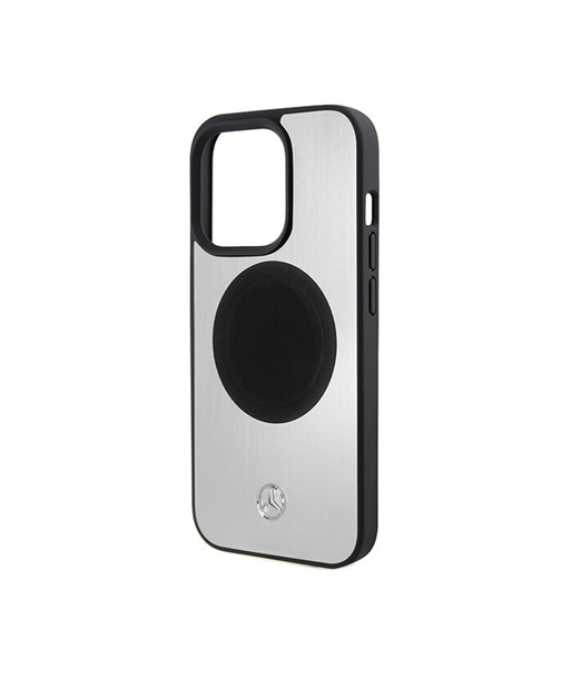 Mercedes MEHMP15L23ACMS iPhone 15 Pro 6.1" Silver Hardcase Leather & Aluminum MagSafe | Mercedes Mercedes MEHMP15L23ACMS iPhone 15 Pro 6.1" Silver Hardcase Leather & Aluminum MagSafe | Mercedes