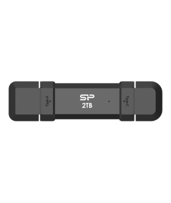 Silicon Power DS72 Portable SSD 500GB – Dual USB-A/C, Black