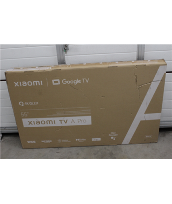 Xiaomi, QLED TV A Pro 2025, 55'', Smart TV, Google TV, 4K UHD, Black, USED, STICKER ON SCREEN, ACTIVATED OS, MISSING REMOTE