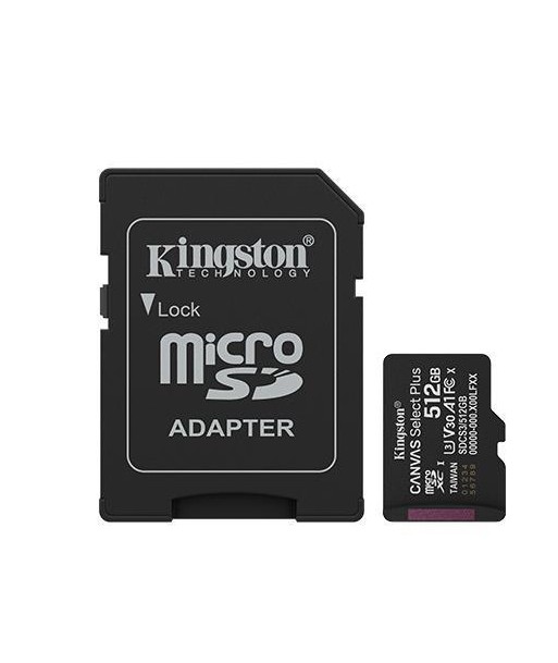 MEMORY MICRO SDXC 512GB UHS-I/W/ADAPTER SDCS3/512GB KINGSTON