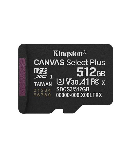 Карта памяти Kingston Canvas Select Plus microSDXC 512GB UHS-I – SDCS3/512GBSP Карта памяти Kingston Canvas Select Plus microSDXC 512GB UHS-I – SDCS3/512GBSP