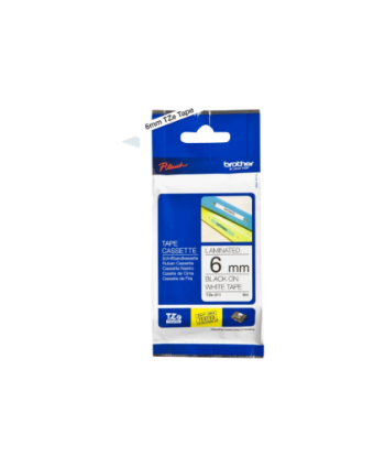 Kleepkirjalint Brother, TZe-211, Black on White, TZe, 8 m, 6 cm