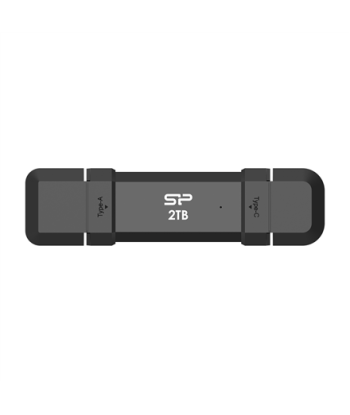 SILICON POWER DS72 Dual USB-C/USB 3.2 Gen 2 Portable External SSD, 2TB, Black | Silicon Power