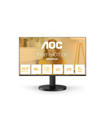 AOC 24B3HA2, 23.8", IPS, 16:9, 100 Hz, 1 ms, 1920 x 1080 pixels, 250 cd/m², HDMI ports quantity 1, Black, Warranty 36 month(s)