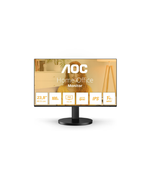 AOC 24B3HA2, 23.8", IPS, 16:9, 100 Hz, 1 ms, 1920 x 1080 pixels, 250 cd/m², HDMI ports quantity 1, Black, Warranty 36 month(s) AOC 24B3HA2, 23.8", IPS, 16:9, 100 Hz, 1 ms, 1920 x 1080 pixels, 250 cd/m², HDMI ports quantity 1, Black, Warranty 36 month(s)