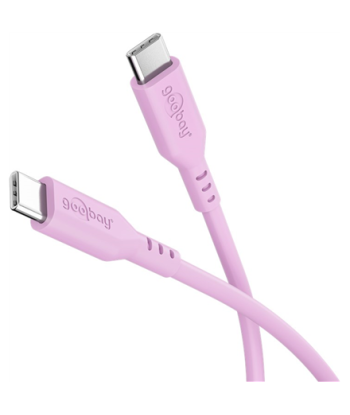 Goobay USB-C Silicone Cable, 1.5 m, Pink | Goobay