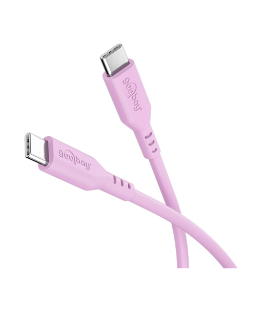 Goobay USB-C Silicone Cable, 1.5 m, Pink | Goobay Goobay USB-C Silicone Cable, 1.5 m, Pink | Goobay