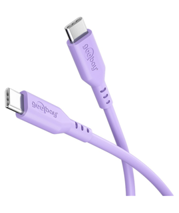 Goobay USB-C Silicone Cable, 1.5 m, purple