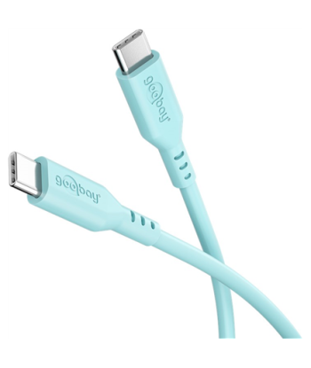 Goobay USB-C Silicone Cable, 1.5 m, turquoise