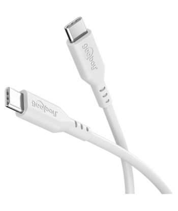Goobay USB-C Silicone Cable, 1.5 m, white | Goobay