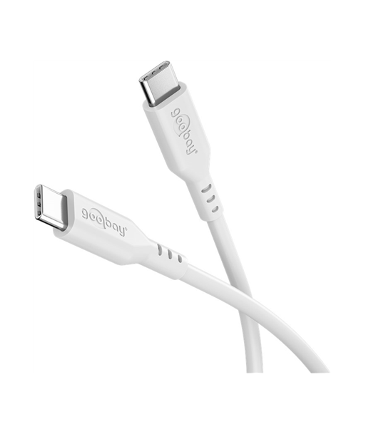 Goobay USB-C Silicone Cable, 1.5 m, white | Goobay