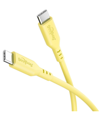 Goobay USB-C Silicone Cable, 1.5 m, yellow