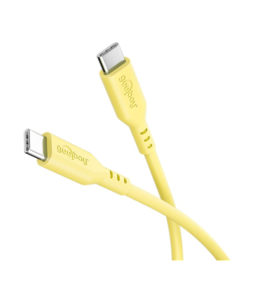 Goobay USB-C Silicone Cable, 1.5 m, yellow