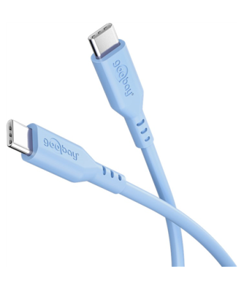 Goobay USB-C Silicone Cable, 1.5 m, blue