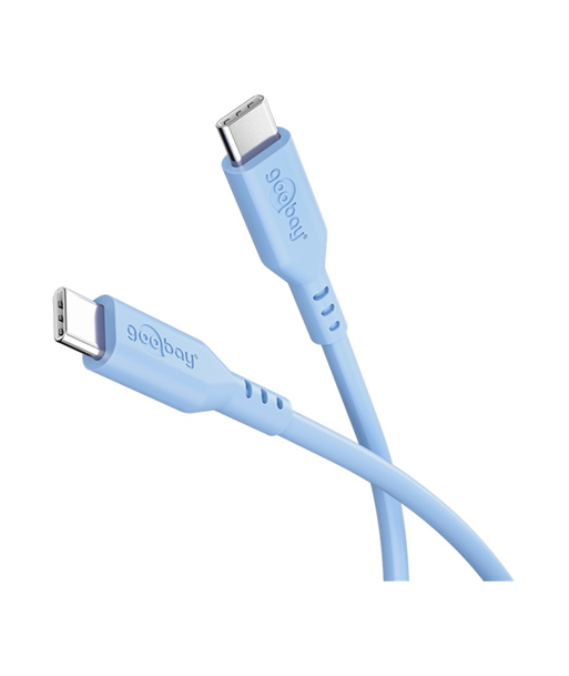Goobay USB-C Silicone Cable, 1.5 m, blue Goobay USB-C Silicone Cable, 1.5 m, blue