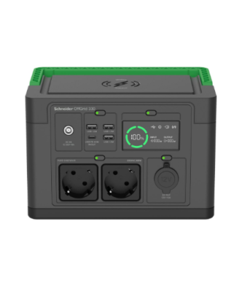 ?APC OffGrid 330, 230V, 332Wh Lithium-ion, LCD, 2 CEE 7/3 Schuko outlets, Sinewave, 3 USB-A, 1 USB-C