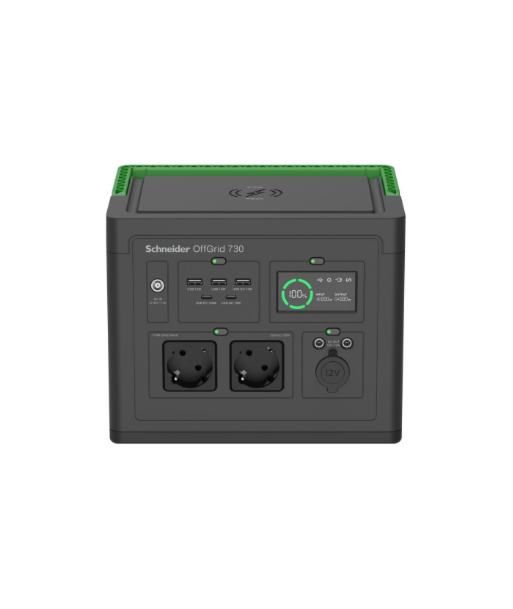 Toiteallikas APC OffGrid 730, 738Wh Lithium-ion, LCD, 2 CEE 7/3 Schuko outlets, Sinewave, 3 USB-A, 2 USB-C, Wireless