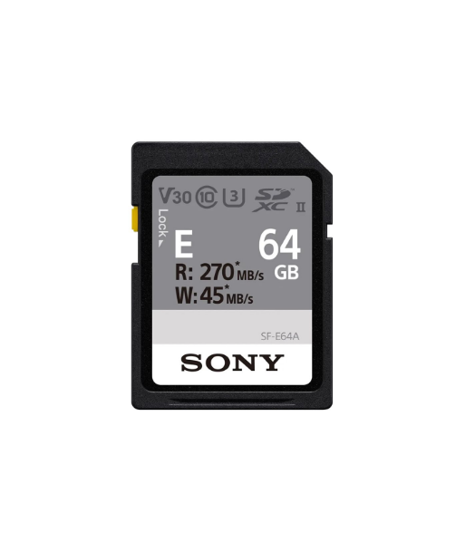 Sony, UHS-II Memory Card, SF-E SDXC Class10, 64 GB, SDXC Memory Card, Flash memory class U3, V30