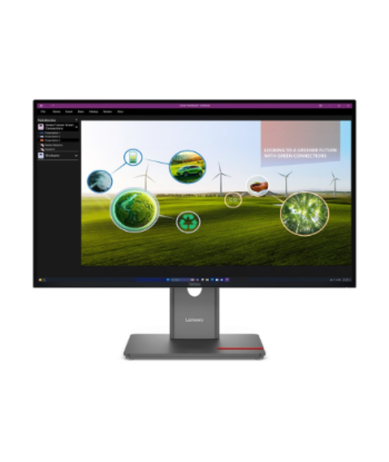Lenovo ThinkVision, P27Q-40, 27", IPS, 16:9, 120 Hz, 4 ms, 350 cd/m², HDMI ports quantity 1, Eclipse black, Warranty 36