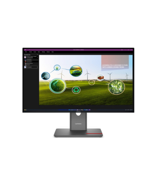 Lenovo ThinkVision, P27Q-40, 27", IPS, 16:9, 120 Hz, 4 ms, 350 cd/m², HDMI ports quantity 1, Eclipse black, Warranty 36