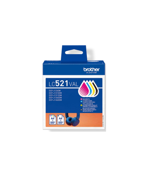 Brother LC521VAL Inkjet Cartridge Value Pack C/M/Y/K | Brother
