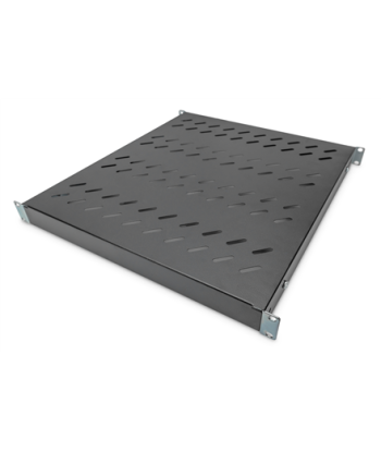 Digitus DN-97647 Fixed Mounting Shelf – 19″ Rack Compatible, Black Steel