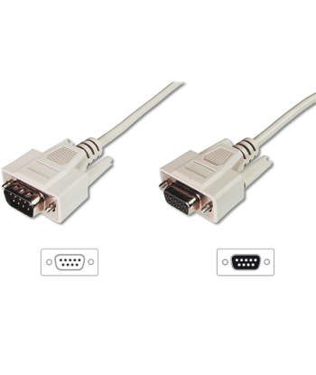 Digitus AK-610203-020-E DSUB to DSUB Extension Cable – 2 m, Black