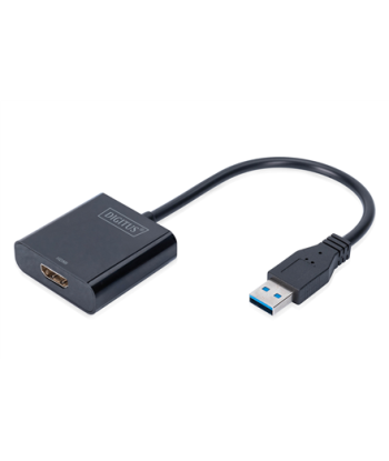 Digitus USB-A 3.2 Gen 1 to HDMI Graphic Adapter – 0.15 m, 4K Support, Black