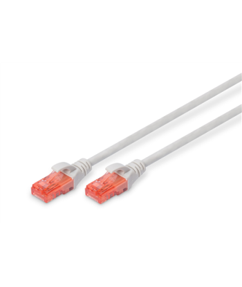 Digitus CAT 6 U/UTP, Patch cord, Length 10 m, Grey