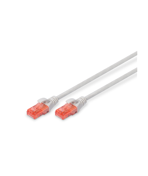 Digitus CAT 6 U/UTP, Patch cord, Length 3 m, Grey