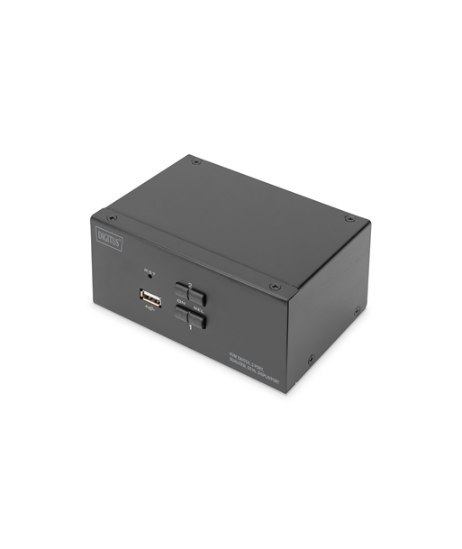 Digitus DS-12862 KVM-lüliti – 2-porti, kaks DisplayPorti, 4K tugi, USB ja heli Digitus DS-12862 KVM-lüliti – 2-porti, kaks DisplayPorti, 4K tugi, USB ja heli