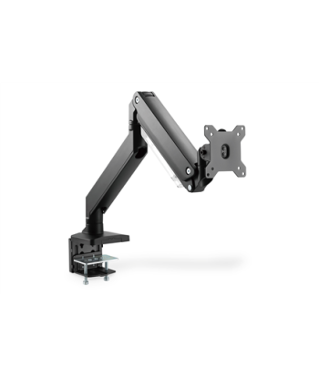 Digitus Desk Mount, Universal Single Monitor Mount with Gas Spring and Clamp Mount, Adjustable Height, Rotate, Tilt, Swivel