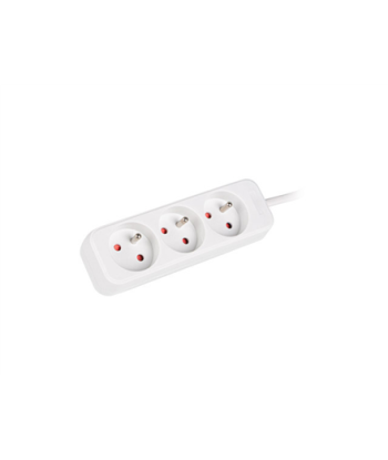 Lanberg Cable Power Strip, 3X French Outlets Quality-Grade Copper, 1.5 m | PS0-03E-0150-W