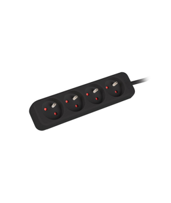 Lanberg Cable Power Strip, 4X French Outlets Quality-Grade Copper, 1.5 m | PS0-04E-0150-BK
