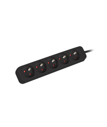 Lanberg Cable Power Strip, 5X French Outlets Quality-Grade Copper, 1.5 m | PS0-05E-0150-BK