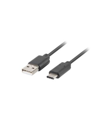 Lanberg USB Type-C to USB Type-A 2.0 Cable, 0.5 m | CA-USBO-10CU-0005-BK | USB Type-C to USB Type-A