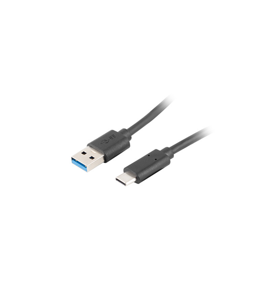 Lanberg USB Type-C to USB Type-A 3.1 Cable, 1.8 m | CA-USBO-31CU-0018-BK | USB Type-C to USB Type-A
