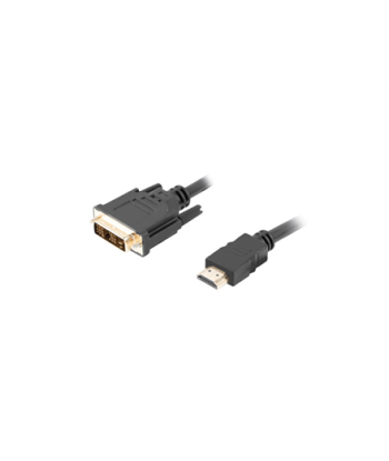 Lanberg HDMI to DVI-D Cable, Single Link with Gold-Plated Connectors, CA-HDDV-10CC-0018-BK, HDMI to DVI-D, 1.8 m