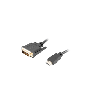 Lanberg HDMI to DVI-D Cable Dual Link with Gold-Plated 4K Connectors, CA-HDDV-20CU-0018-BK, HDMI to DVI-D, 1.8 m