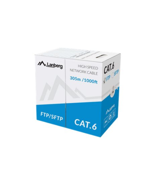 Lanberg LAN Cable Cat.6 FTP, Solid CU Grey CPR + Fluke Passed | LCF6-11CU-0305-S | 305 m
