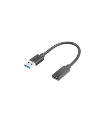 Lanberg AD-UC-UA-03 кабель-адаптер USB Type-C – Type-A – 0.15 м, чёрный, быстрая передача