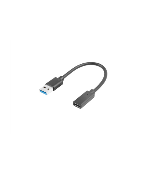 Lanberg AD-UC-UA-03 USB Type-C to Type-A Adapter Cable – 0.15 m, Black, Fast Sync Lanberg AD-UC-UA-03 USB Type-C to Type-A Adapter Cable – 0.15 m, Black, Fast Sync