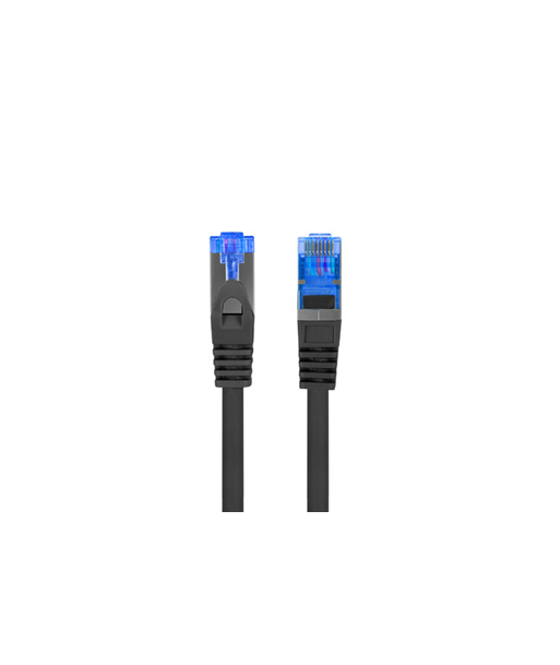 Lanberg Patchcord Cat.6A S/FTP LSZH CCA Black Fluke Passed | PCF6A-10CC-0050-BK | 0.5 m