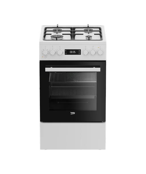 Плита BEKO, FSM51339DWDS, Hob type Gas, Oven type Electric, White, Width 50 cm, Grilling, LED, Depth 60 cm, 60 L Плита BEKO, FSM51339DWDS, Hob type Gas, Oven type Electric, White, Width 50 cm, Grilling, LED, Depth 60 cm, 60 L