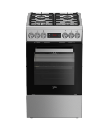 Pliit BEKO, FSM52321DXDT, Hob type Gas, Oven type Electric, Stainless Steel, Width 50 cm, Grilling, Depth 60 cm, 60 L