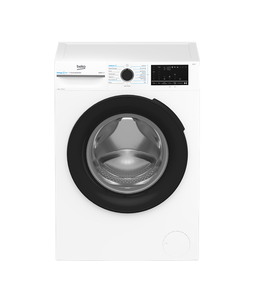 Стиральная машина BEKO, BM3WFSU49415WB, Energy efficiency class A, Front loading, Washing capacity 9 kg, 1400 RPM, Depth 55 cm