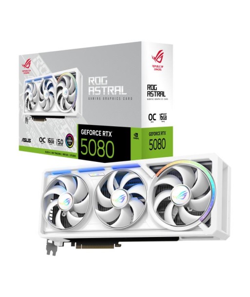 Видеокарта ASUS NVIDIA GeForce RTX 5080 16 GB GDDR7 256 bit Triple slot Fansink ROG-ASTRAL-RTX5080O16G-WH