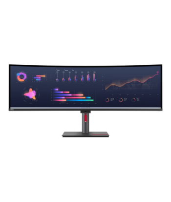Lenovo, ThinkVision, P49w-30, 49", IPS, 32:9, 60 Hz, 4 ms, 5120 x 1440, 350 cd/m², HDMI ports quantity 2, Black, Warranty 36