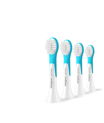 Philips Toothbrush Heads, HX6034/90 Sonicare For Kids3+, Heads, For children, Number of brush heads included 4, White/Blue
